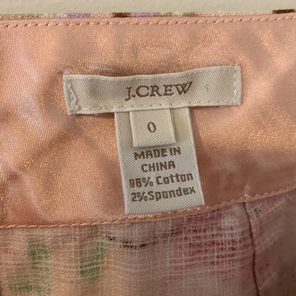 J.Crew floral pink pencil skirt size 0 - Picture 2 of 2